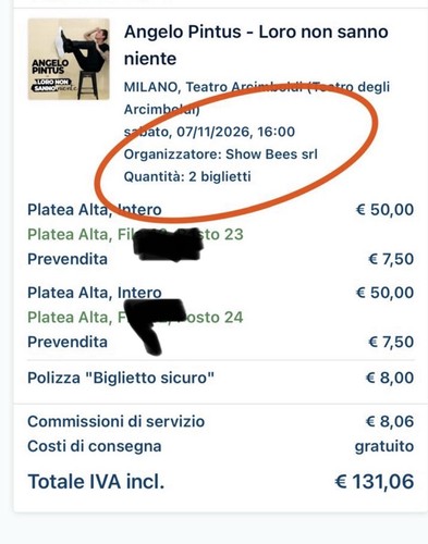 Angelo pintus biglietti loro - angelo,